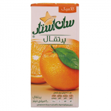نکتار پرتقال سان استار 200 میلی لیتری